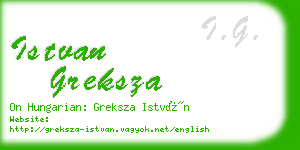 istvan greksza business card